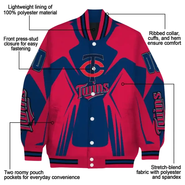 custom minnesota twins spider mark navy varsity jacket new arrival
