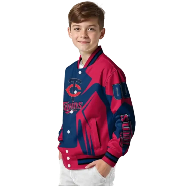 custom minnesota twins spider mark navy varsity jacket trendy
