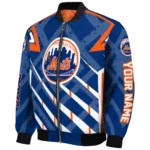 custom new york mets chevron angles blue bomber jacket best selling
