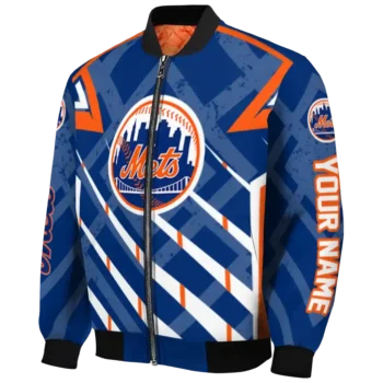 custom new york mets chevron angles blue bomber jacket best selling
