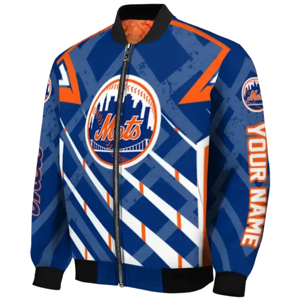 custom new york mets chevron angles blue bomber jacket best selling