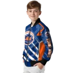 custom new york mets chevron angles blue bomber jacket best selling