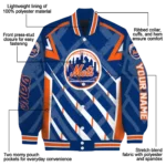 custom new york mets chevron angles blue varsity jacket best selling