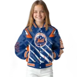 custom new york mets chevron angles blue varsity jacket best selling