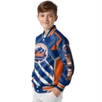 custom new york mets chevron angles blue varsity jacket best selling
