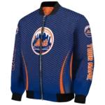 custom new york mets chevron arrow blue bomber jacket best selling
