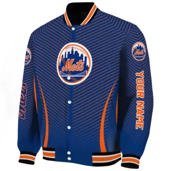 custom new york mets chevron arrow blue varsity jacket best selling