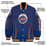 custom new york mets chevron arrow blue varsity jacket best selling