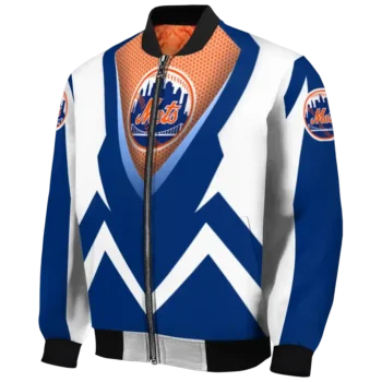 custom new york mets v stripes blue white bomber jacket best selling