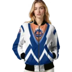 custom new york mets v stripes blue white bomber jacket best selling