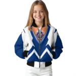 custom new york mets v stripes blue white bomber jacket best selling