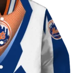custom new york mets v stripes blue white varsity jacket best selling