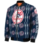custom new york yankees bolt stripe navy bomber jacket best selling