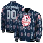 custom new york yankees bolt stripe navy varsity jacket best selling