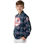 custom new york yankees bolt stripe navy varsity jacket best selling