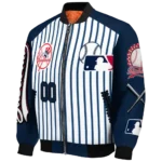 custom new york yankees eagle baseball navy white bomber jacket best selling