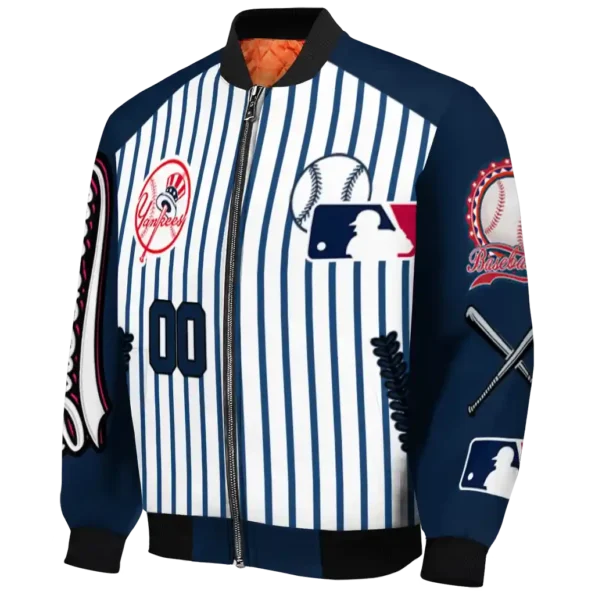 custom new york yankees eagle baseball navy white bomber jacket best selling