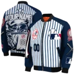 custom new york yankees eagle baseball navy white bomber jacket best selling