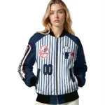 custom new york yankees eagle baseball navy white bomber jacket best selling