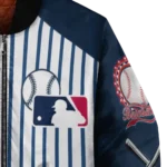 custom new york yankees eagle baseball navy white bomber jacket best selling
