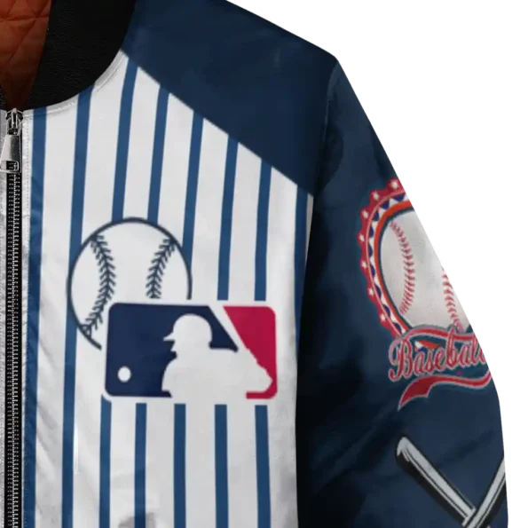 custom new york yankees eagle baseball navy white bomber jacket premium grade