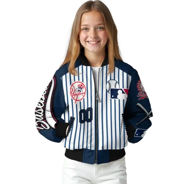 custom new york yankees eagle baseball navy white bomber jacket top rated