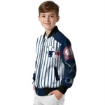 custom new york yankees eagle baseball navy white bomber jacket best selling