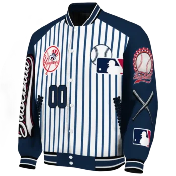 custom new york yankees eagle baseball navy white varsity jacket best selling