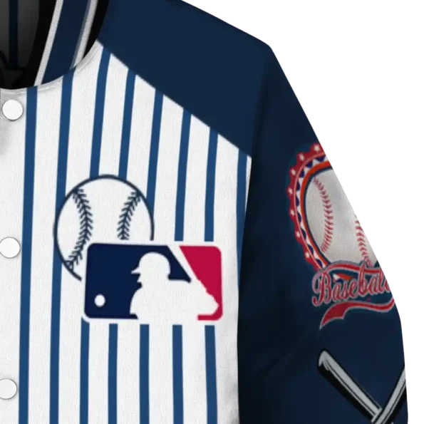 custom new york yankees eagle baseball navy white varsity jacket premium grade