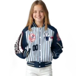 custom new york yankees eagle baseball navy white varsity jacket best selling