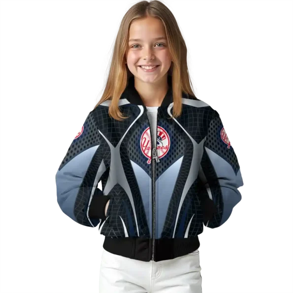 custom new york yankees mesh chest black bomber jacket top rated