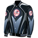 custom new york yankees mesh chest black varsity jacket best selling