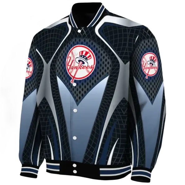 custom new york yankees mesh chest black varsity jacket best selling