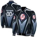 custom new york yankees mesh chest black varsity jacket best selling
