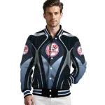 custom new york yankees mesh chest black varsity jacket best selling