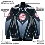 custom new york yankees mesh chest black varsity jacket best selling