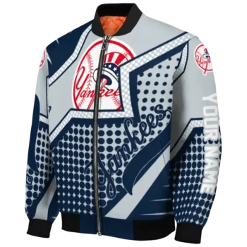 custom new york yankees star burst navy bomber jacket best selling