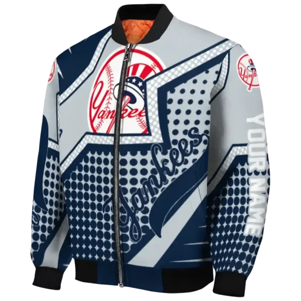 custom new york yankees star burst navy bomber jacket best selling
