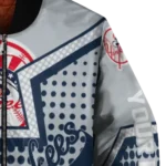 custom new york yankees star burst navy bomber jacket best selling