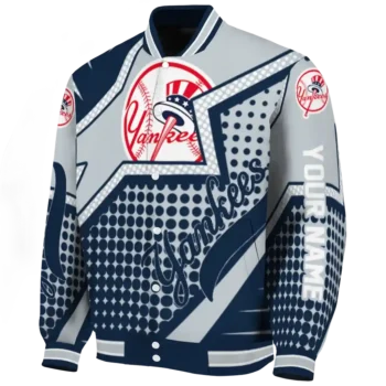 custom new york yankees star burst navy varsity jacket best selling