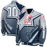 custom new york yankees star burst navy varsity jacket best selling