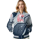 custom new york yankees star burst navy varsity jacket best selling