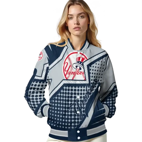 custom new york yankees star burst navy varsity jacket latest model