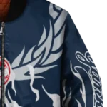 custom new york yankees winged blaze navy white bomber jacket best selling