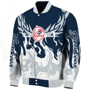 custom new york yankees winged blaze navy white varsity jacket best selling