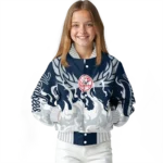 custom new york yankees winged blaze navy white varsity jacket best selling