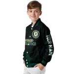 custom oakland athletics hexagon mesh green black varsity jacket best selling