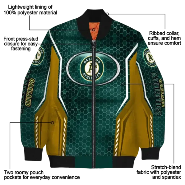 custom oakland athletics power plate green bomber jacket new arrival