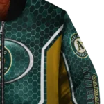 custom oakland athletics power plate green bomber jacket best selling