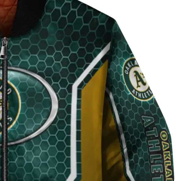 custom oakland athletics power plate green bomber jacket premium grade